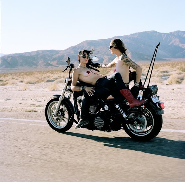 Girls on a motorcycle in Mosul