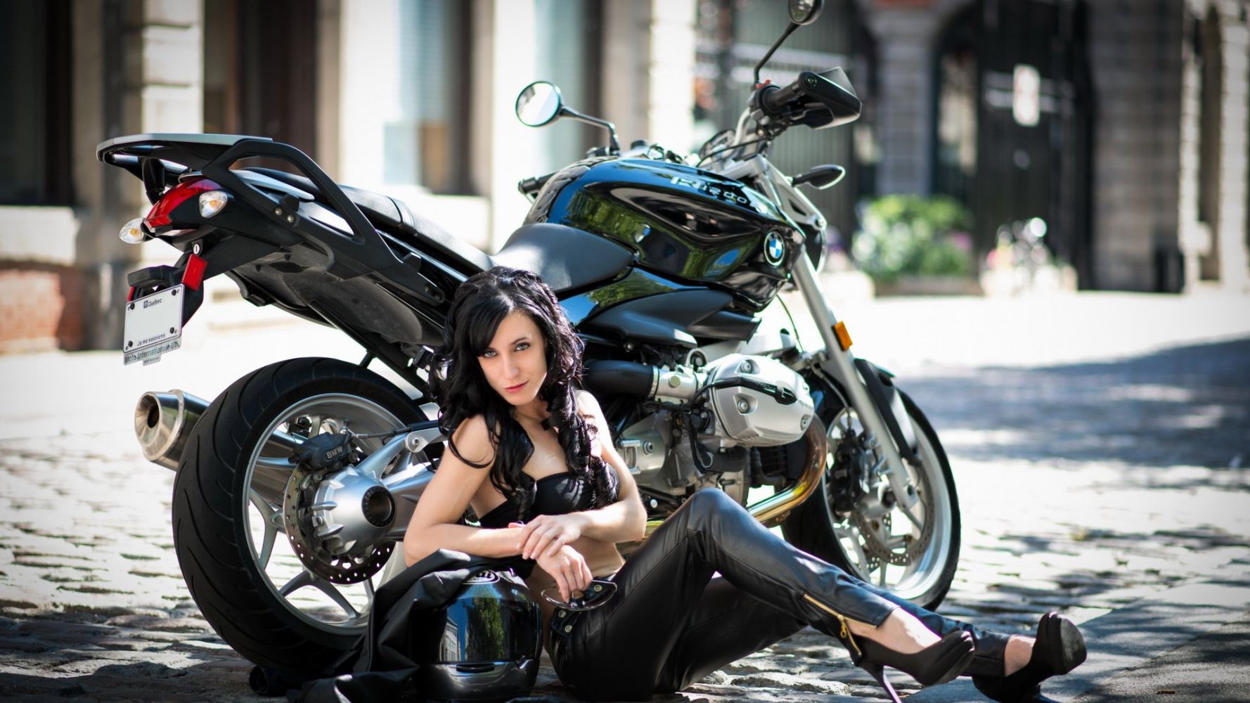 European women on bikes in Mosul